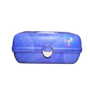 Vintage 90's Caboodles Of California Purple Three Tier Mirror Makeup Case